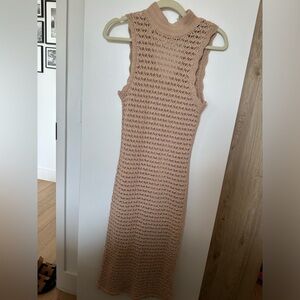 Aqua, beige cover-up